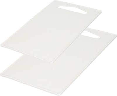 Kunststof snijplanken set van 2x stuks wit 27 x 16 en 36 x 24 cm - Keuken/Koken accessoires