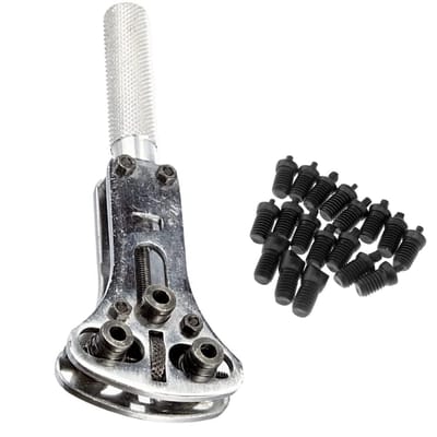 Dailygoods - Horlogeopener, sleutel voor het openen van het horloge, reparatiegereedschap, schroefopener, grote sleutel en 18 tanden, horlogeopener met drie kaken voor horlogereparatie