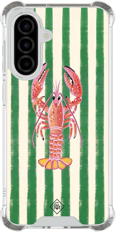 Casimoda® hoesje - Geschikt voor Samsung Galaxy A57 - Kreeft - Shockproof case - Extra sterk - TPU/polycarbonaat - Groen, Transparant