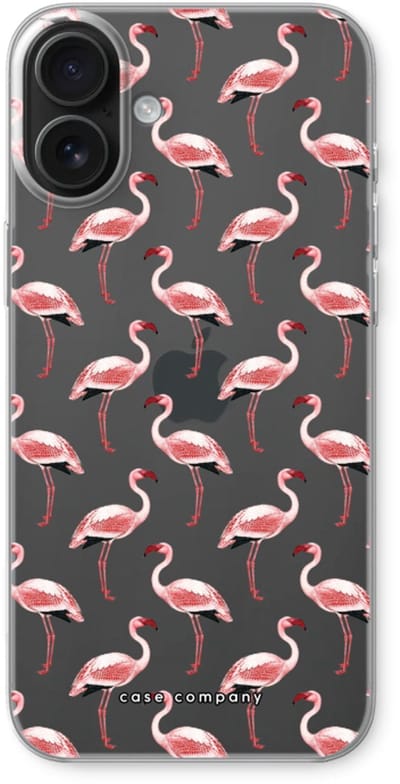 Case Company® - Hoesje geschikt voor iPhone 16 Plus hoesje - Flamingo - Soft Cover Telefoonhoesje - Bescherming aan alle Kanten en Schermrand