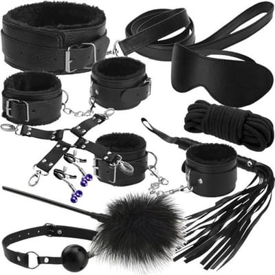 Without Lemon - Erotische Accessoires Set - 10-delige Erotische Bondage Set voor Koppels - BDSM - Valentijnsdag - Zwart