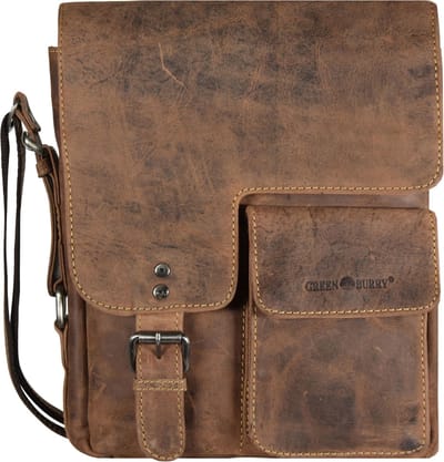 GREENBURRY schoudertas Vintage Messenger Bag Brown bruine