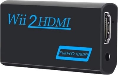 WiseGoods Premium HDMI Converter Geschikt voor Nintendo Wii - HDMI Kabel Adapter - Games - 3.5 Audio Video Output 1080P