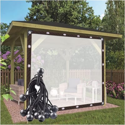 Waterdichte Tent - Transparant Gordijn - Buiten Leven - Met Ogen - 5 x 45 m - Transparant