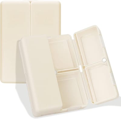 Reispillendoos - Draagbaar - Pillendoos met 7 vakjes - Magnetische sluiting - Opvouwbaar - Geschikt voor dagelijks gebruik en op reis - Medicijndoos - 10*7*2,5 cm - Wit