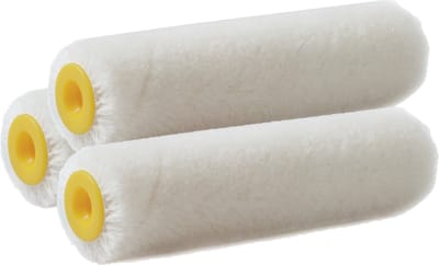 Sorex Verfroller met velours vacht - Set van 3x stuks - anti spatten - 2,5 x 10 cm - pluisvrij - Verfspullen - Schilderen