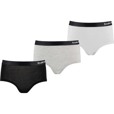Apollo Meisjes Bamboe Hipster 3-Pack Zwart Grijs Wit - Maat  110/116