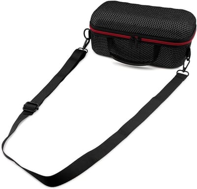Draagbare Speaker Tas - Opbergtas Luidspreker - Muziek Onderweg - Geluidstransparant Ontwerp - 27.5 x 14 x 13 cm - Zwart