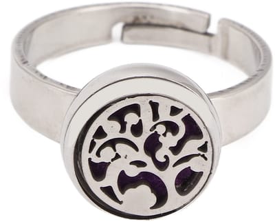 Dailygoods- Diffuserring Roestvrij staal - Verstelbare Ringopening - Draagbaar Sieraad - Aromatherapie - Etherische Olie - Lichtgewicht Design - Aromatherapie Ring