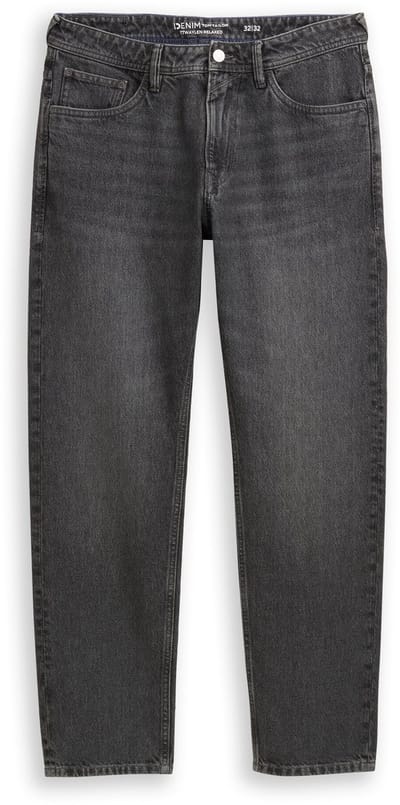 Tom Tailor Denim - TTWAYLEN RELAXED-jeans - Maat 29/30 - used dark stone grey denim