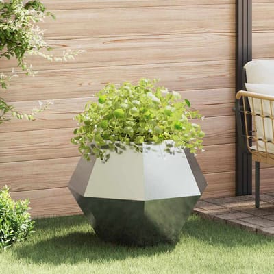vidaXL Plantenbak zilver 75 x 75 x 60 cm Gegalvaniseerd staal