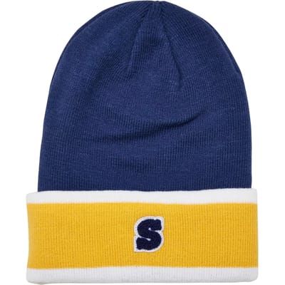 Urban Classics - College Team Beanie Muts - Blauw/Geel