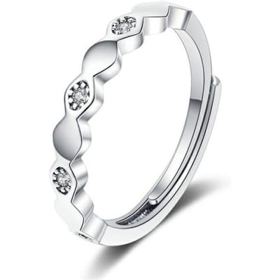 Mode Eenvoud Ring Voor Vrouwen Alles-Match Sieraden S925 Zilver Demonenoog Ringen Jubileum Verjaardag Festival Cadeau white