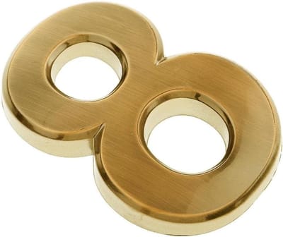 Gouden Huisnummer - Adres Decoratie - Woonadres Markeren - Duurzaam ABS-Acryl - 7 x 4.5 cm - Goud