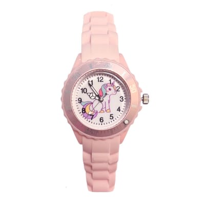 Kinderhorloge - Unicorn Lichtroze | Siliconen | Ø 35 mm | Fashion Favorite
