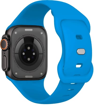 Bandje Geschikt voor Apple Watch Ultra 1, 2, 3 (49 mm) Bandje Siliconen Horloge Band Verstelbaar - Smartwatch Bandje Siliconen - Blauw