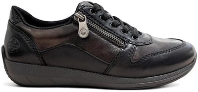 Rieker Veterschoenen - Dames - Zwart - Maat:36