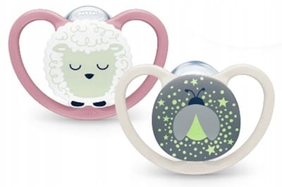 NUK Perfect Match Air Night Fopspeen – Glow in the Dark – 2 Stuks – Siliconen 6-18 maanden