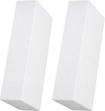 Piepschuim vormen - rechthoek - 2x - 10 x 20 x 4 cm - styropor hobby / DIY vorm - basis knutselfiguren