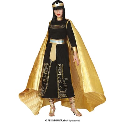 Fiestas Guirca - Goud geplooide cape 285 x 135 cm - Carnavalskleding - Carnaval - carnavalskleding 2027 - Carnaval kostuum