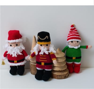 Haakpakket Kerstman, elf en notenkraker
