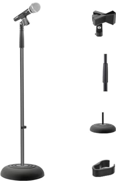 Verstelbare Microfoonstandaard tot 152 cm - Lichtgewicht Vloerstandaard voor Muzikanten