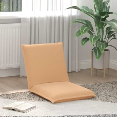 vidaXL - Verstelbare - vloostoel - Beige - Schapenstof