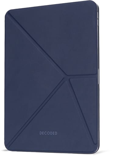 DECODED Siliconen Slim Folio Case voor iPad Air 11 Inch - Beschermhoes met Standfunctie, Auto Wake/Sleep, Magneetsluiting en Microvezel Voering - Blauw