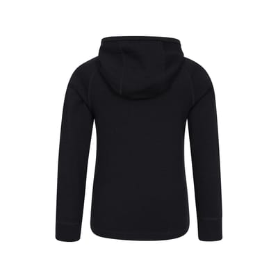 Mountain Warehouse Kinder/Kinder Merino Wol Hoodie (Zwart)