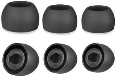 Ibley ComfortFit Siliconen tips voor Samsung Galaxy Buds Pro zwart met mesh – Siliconen Ear Tips – Met Mesh – S/M/L Formaten – 3 Paar