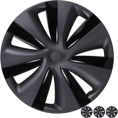 Wieldoppen geschikt voor Tesla Model Y - 19 inch - AeroBlade Design - Mat zwarte - 4 stuks