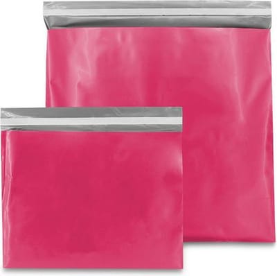 Plastic verzendzakken | Roze | 400 x 300 mm  (M) | 100 micron | (kleding - webshop) 20 stuks
