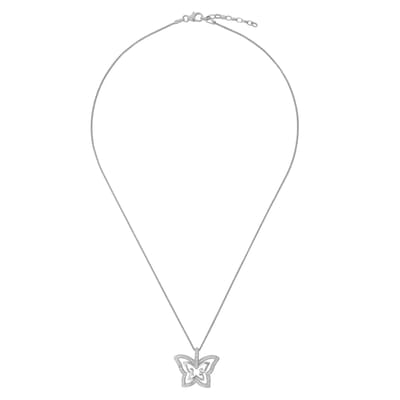 Orphelia ZH-7341 - Hanger Butterfly + ketting - Zilver 925 - Zirkonia - 2 cm