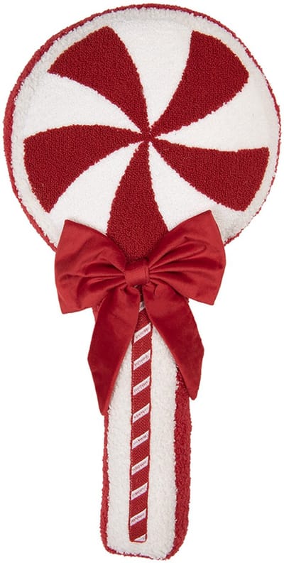 Clayre & Eef Sierkussen Lolly 25x53x4 cm Rood Polyester