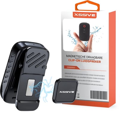 Xssive BS14 Draagbare Bluetooth Speaker met Magnetische Clip - Mini Bluetooth Speaker - Handsfree Bellen - Geschikt voor Wandelen, Onderweg, Fiets & Outdoor