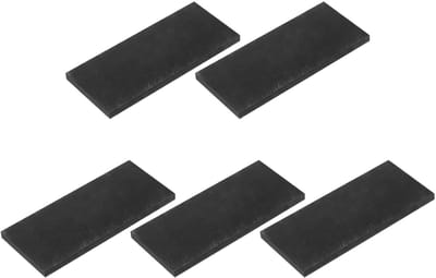 Grafietplaat Rechthoekig - Elektrodenplaat Blok - Smeltgieten Galvaniseren - Hoge Zuiverheid Temperatuurbestendig - 100x50x5 mm - Zwart