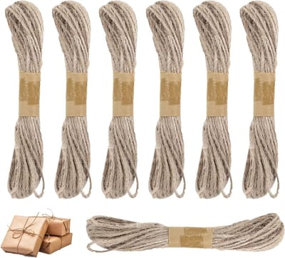 Natuurlijke Jute Touw van 140 m voor Tuin en Ambachten, Cadeauverpakking, Decoratie en Krabpalen voor Katten