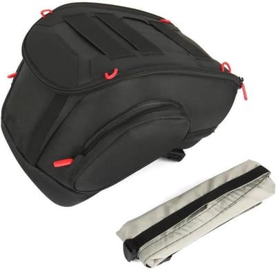 Motortas Bagage - Tanktas Rugzak - Motorrijden Opslag - Waterdichte Snelbevestiging - 12 Liter - Zwart