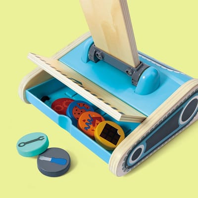Hape Speelgoed Stofzuiger met Robotgezicht - Rollenspel Set 7-delig, vanaf 2 jaar
