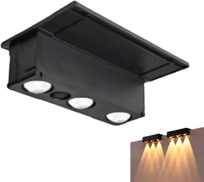 Zonne-afrasteringslamp - Tuinverlichting LED - Buiten Decoratie - Meerdere Kleurmodi - 12x8.5x4 cm - Meerkleurig