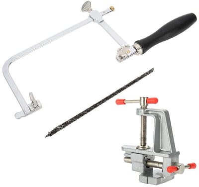 Dailygoods- Zaagframe Mini - Zaagboog - Vise - 12 Bladen - Gereedschap - Hoogwaardig Staal - Juwelierszaag