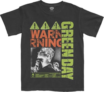 Green Day - Warning Heren T-shirt - L - Zwart