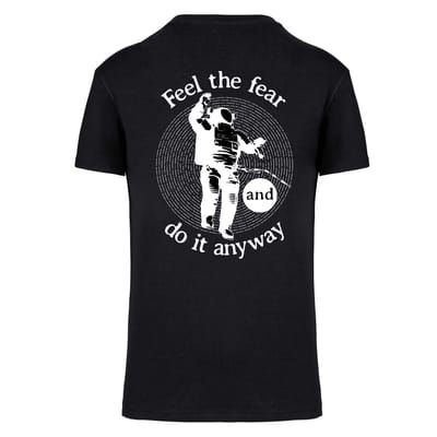 Heren Tee SS met Ballin Est. 2013 Backprint Fear Shirt Print - Zwart - Maat S