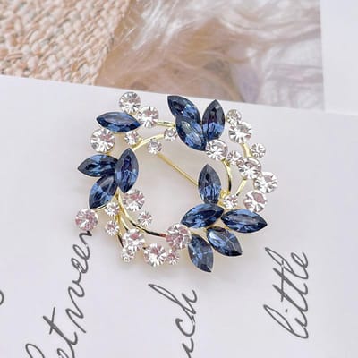 Kristallen Slier Broche Pak Vrouwelijke Persoonlijkheid High-End Anti-Reflectie Nek Trui Corsage Temperament Speld gray