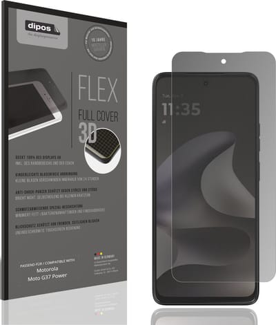 dipos FLEX – Matte Privacy Screenprotector geschikt voor Motorola Moto G37 Power | Volledige Schermbescherming | Case-Friendly