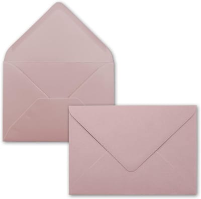 Set van 75 Oudroze DIN C6 Enveloppen 114x162mm voor Wenskaarten en Uitnodigingen