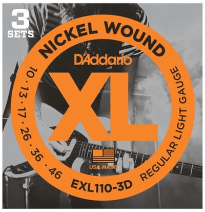 D'Addario EXL110-3D Snaren 3-Pack voor Elektrische Gitaar (10-46)