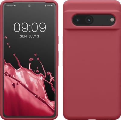 kwmobile telefoonhoesje geschikt voor Google Pixel 7 - Hoesje met siliconen coating - Smartphone case in donkerroze