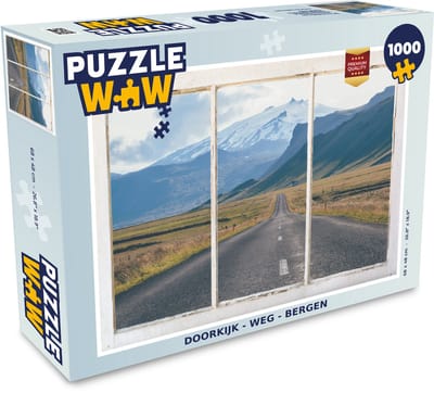 Puzzel Doorkijk - Weg - Berg - Legpuzzel - Puzzel 1000 stukjes volwassenen