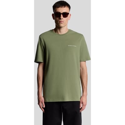 Lyle & Scott Script Logo Katoenen Rundhals T-shirt - Groen
